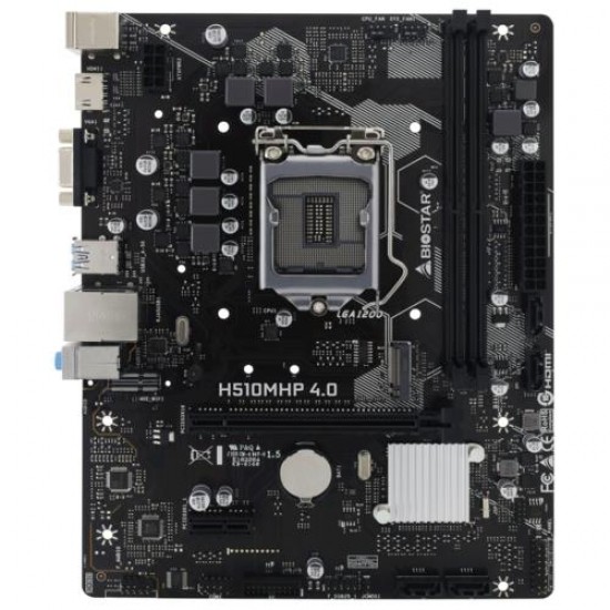 Biostar H510MHP 4.0 Intel 1200p DDR4 3200 HDMI VGA M2 mATX