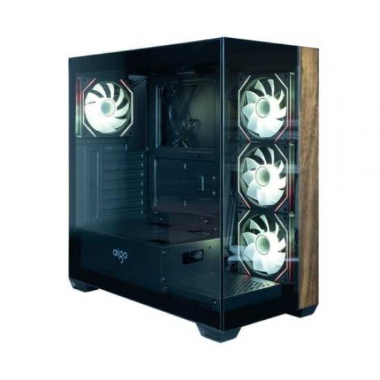 AIGO DS900W Siyah AT-750W 80+ Non-Modular Bronze ARGB Mid Tower Kasa