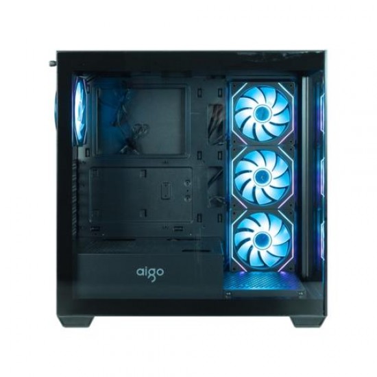 AIGO DS900W Siyah AT-750W 80+ Non-Modular Bronze ARGB Mid Tower Kasa