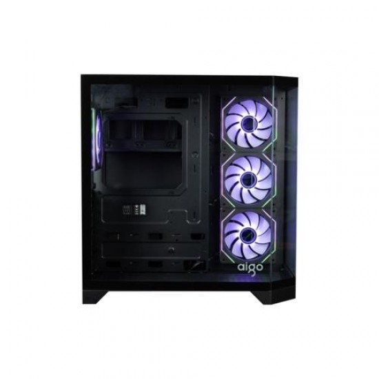 AIGO FT418 Pro Siyah GP-750W 80+ Non-Modular Bronze ARGB Mid Tower Kasa