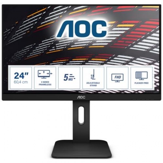 AOC 23.8" 24P1 IPS Pivot MM Monitör 5ms Siyah