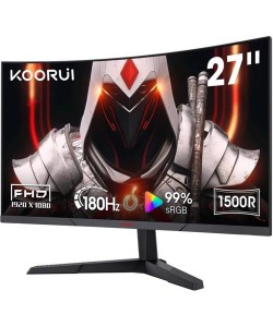 Koorui 27" 27E6CA Curved 180Hz Gaming Monitör Siyah 1ms