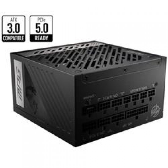 MSI MPG A850G 850W Aktif PFC ATX 3.0 80+ Full Modular Gold Güç Kaynağı  150x150x86mm/PCIe Gen 5.0/6+2-Pin x 6,Nvidia® GeForce RTX® 40 serisi ekran kartlarını destekler