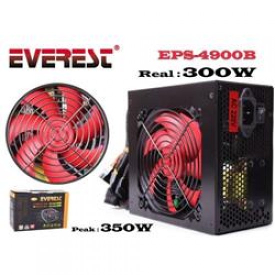 Everest EPS-4900B 350w Peak (Real 300w) Güç Kaynağı  2xIDE/4xSATA 4+4P CPU 12cm Fan ATX