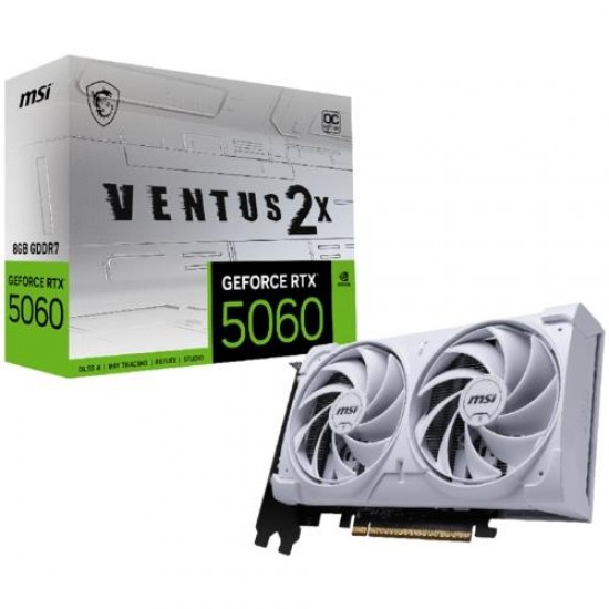MSI VGA GEFORCE RTX 5060 8G VENTUS 2X OC WHITE 8GB GDRR7 128B DX12  PCIE 5.0 X16 (3XDP 1XHDMI)