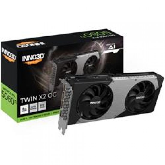 Inno3D RTX5060Ti 8GB Twin X2 OC 128Bit GDDR7  3xDP, HDMI