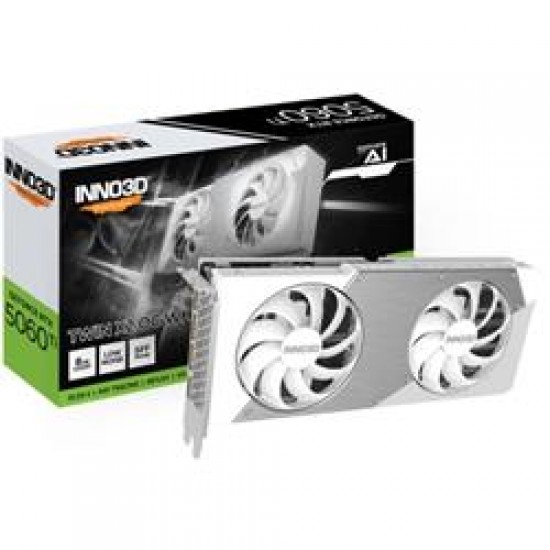 Inno3D RTX5060Ti 8GB Twin X2 OC White 128Bit GDDR7  3xDP, HDMI