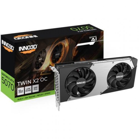 Inno3D RTX5070 Twin x2 OC 12GB 192Bit GDDR7  3x DP, HDMI, DLSS 4, NVIDIA Reflex 2