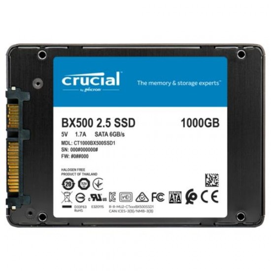 Crucial BX500 1TB SSD Disk CT1000BX500SSD1