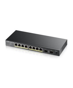 Zyxel GS1100-10HP v2 8Port PoE+2SFP Gigabit Switch  GS1100-10HP-EU0102F, 8xGigabit, 2xFiber Uplink, 120W PoE