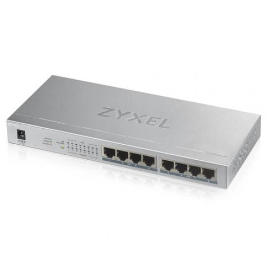 Zyxel GS-1008HP 8Port 10/100/1000 Gigabit PoE Switch  GS1008HP-EU0101F, Yönetilmez, PoE, 60W