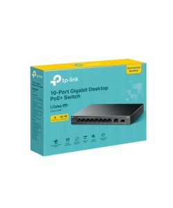 TP-Link LS1210GP 8 Port PoE+ + 10 Port Gigabit Switch  9x Gigabit Port, 1x Gigabit SFF Port, 30W Çıkışlı 8Port Gigabit POE+ Port