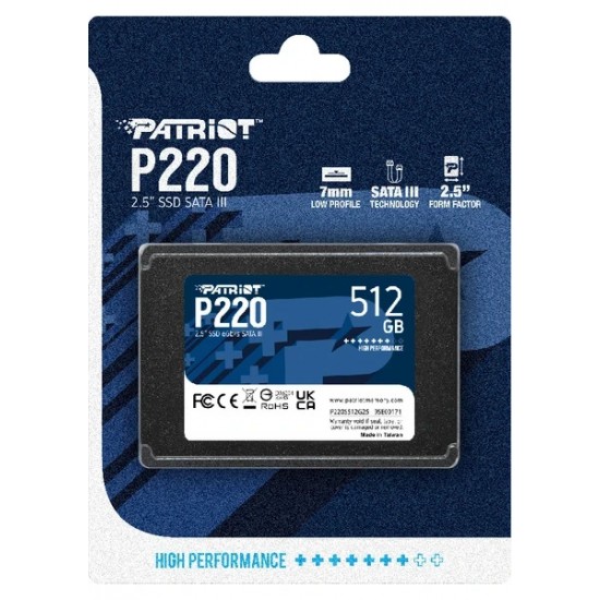 Patriot P220 Sata 3 512GB SSD 2.5 Inch P220S512G25