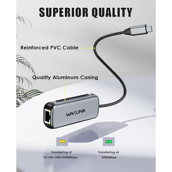 USB C - Ethernet Adaptörü 5 Gbps Gigabit Ethernet Ağ Adaptörü USB C - Ethernet Adaptörü